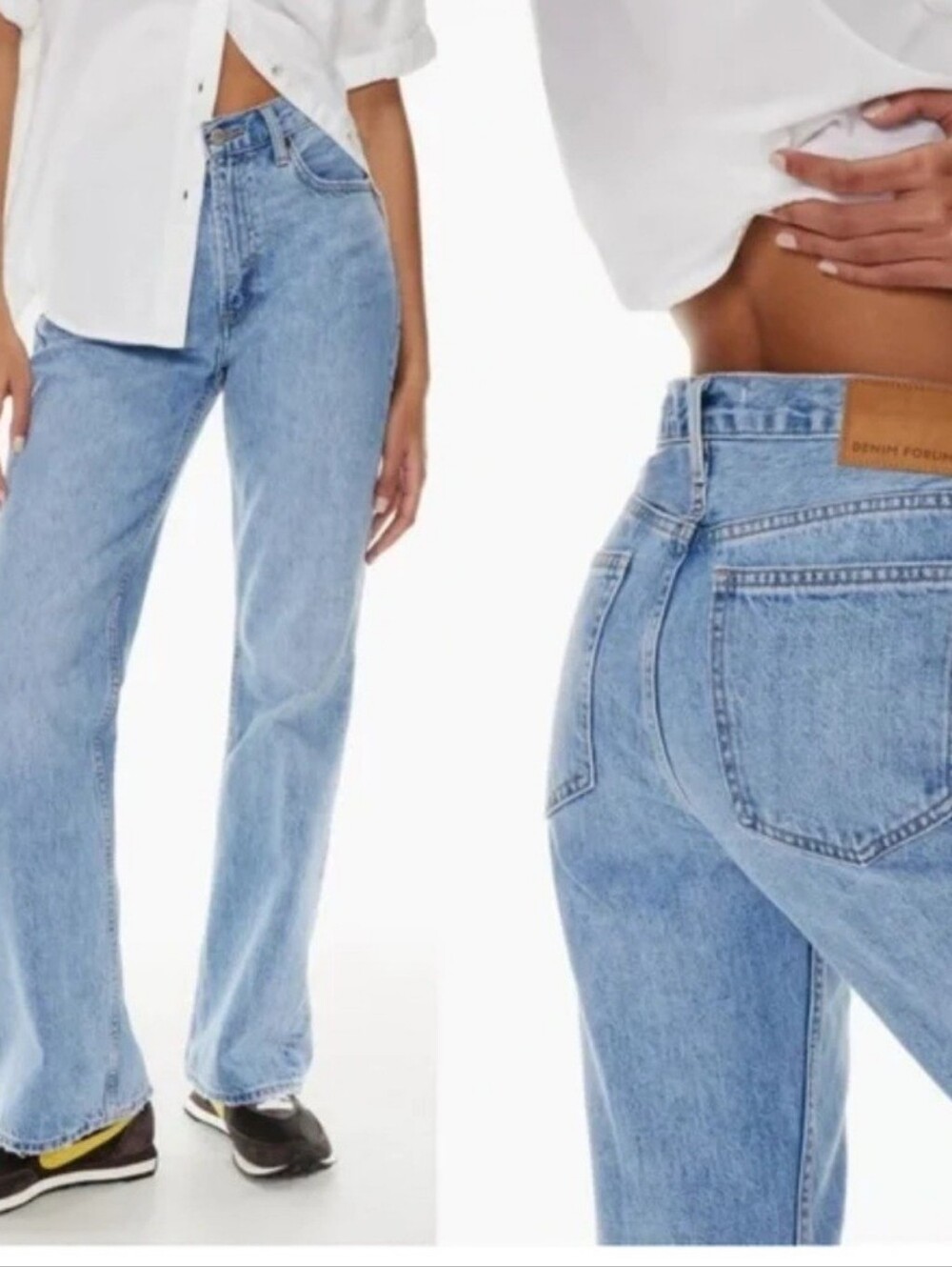 Denim Forum Women's the marianne mid loose flare jeans size 32L